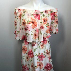 Show Me Your Mumu Hacienda Dress Floral Off Shoulder Small